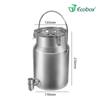 حاوية موزع أسطوانة زيت سائل من الفولاذ المقاوم للصدأ من Ecobox لمتاجر zerowaste